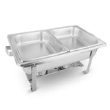 SOGA 4.5L Dual Tray Stainless Steel Chafing Food Warmer Catering Dish - Cafe Supply