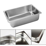 SOGA 2X Gastronorm GN Pan Full Size 1/1 GN Pan 20cm Deep Stainless Steel Tray With Lid - Cafe Supply