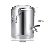 SOGA 35L Stainless Steel Insulated Stock Pot Dispenser Hot & Cold Beverage Container With Tap - Cafe Supply
