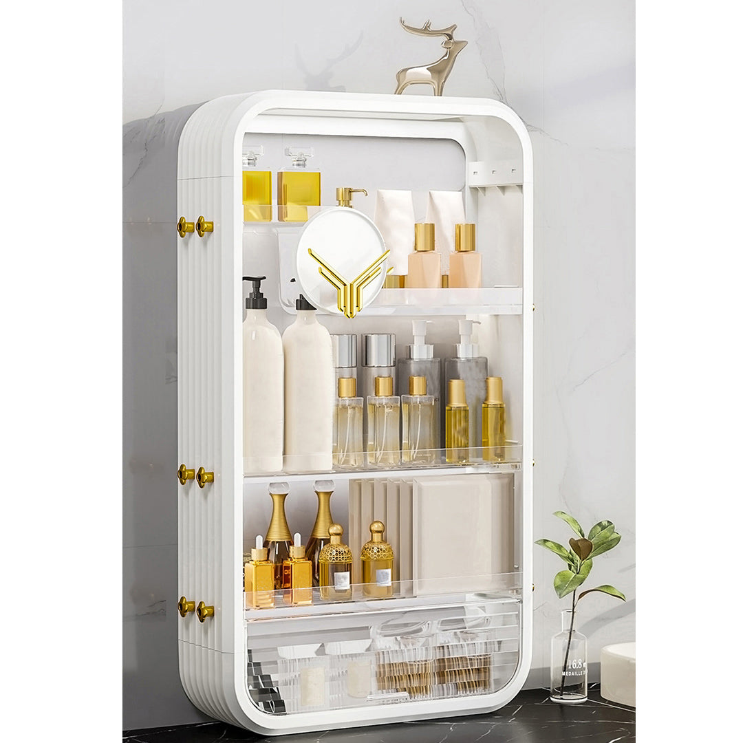 SOGA White Multi Tier Cosmetic Storage Rack Bathroom Vanity Tray Display Stand Organiser - Cafe Supply