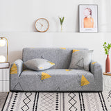 SOGA 1-Seater Geometric Print Sofa Cover Couch Protector High Stretch Lounge Slipcover Home Decor - Cafe Supply