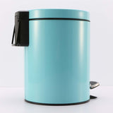 SOGA Foot Pedal Stainless Steel Rubbish Recycling Garbage Waste Trash Bin Round 7L Blue - Cafe Supply