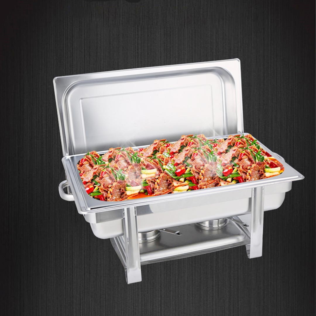 SOGA Single Tray Stainless Steel Chafing Catering Dish Food Warmer - Cafe Supply