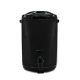SOGA 4X 8L Stainless Steel Insulated Milk Tea Barrel Hot and Cold Beverage Dispenser Container with Faucet Black - Cafe Supply
