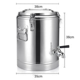 SOGA 22L Stainless Steel Insulated Stock Pot Dispenser Hot & Cold Beverage Container With Tap - Cafe Supply