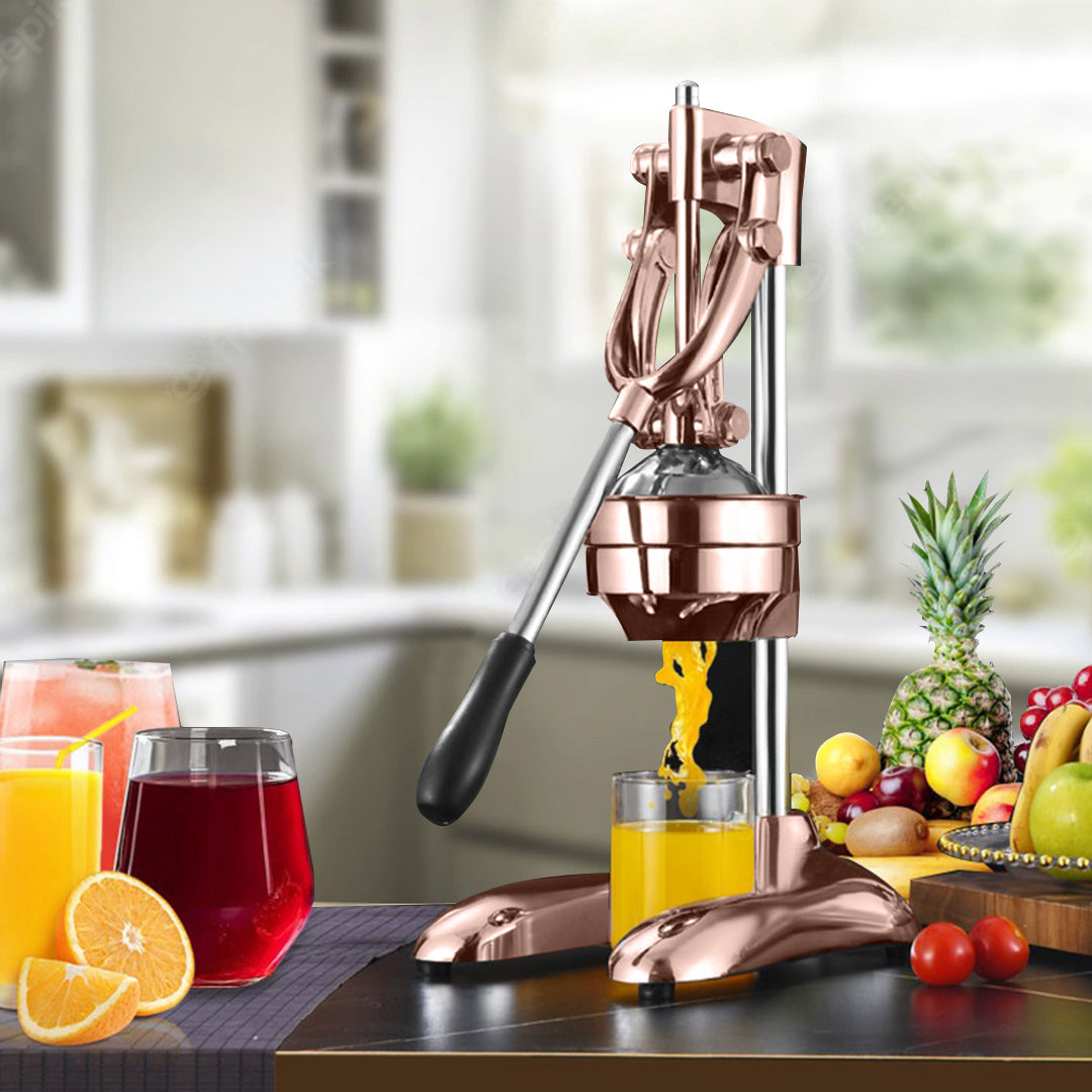 SOGA Stainless Steel Manual Juicer Hand Press Juice Extractor Squeezer Lemon Orange Citrus Gold - Cafe Supply
