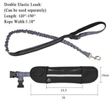 SOGA 2X Black Adjustable Hands-Free Pet Leash Bag Dog Lead Walking Running Jogging Pet Essentials
