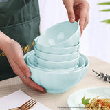 SOGA Light Blue Japanese Style Ceramic Dinnerware Crockery Soup Bowl Plate Server Kitchen Home Decor Set of 10 - Cafe Supply