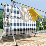 SOGA 2X 1.6m Portable Standing Clothes Drying Rack Foldable Space-Saving Laundry Holder 3 Poles - Cafe Supply