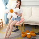 SOGA 2X Pink Daisy Flower Shape Cushion Soft Leaning Bedside Pad Floor Plush Pillow Home Decor - Cafe Supply