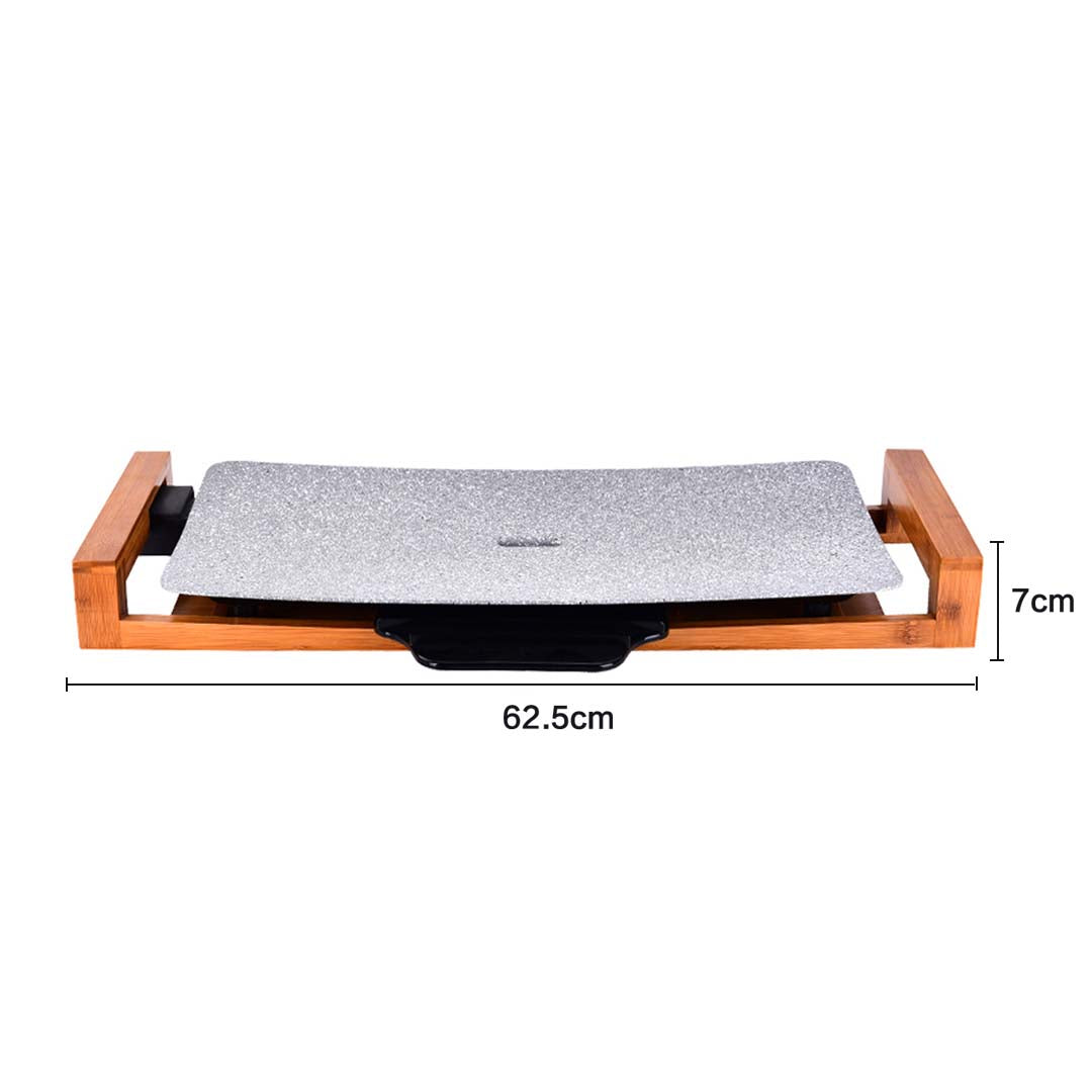 SOGA 2X Electric Ceramic BBQ Grill Non-stick Surface Hot Plate for Indoor & Outdoor Stone - Cafe Supply