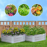 SOGA 2X 60cm Hexagon Shape Galvanised Raised Garden Bed Vegetable Herb Flower Outdoor Planter Box - Cafe Supply