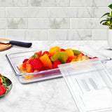SOGA 65mm Clear Gastronorm GN Pan 1/1 Food Tray Storage Bundle of 4 with Lid - Cafe Supply
