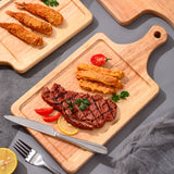 SOGA 2X 30cm Rectangle Premium Wooden Oak Food Serving Tray Charcuterie Board Paddle Home Decor - Cafe Supply