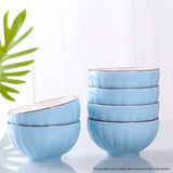 SOGA Blue Japanese Style Ceramic Dinnerware Crockery Soup Bowl Plate Server Kitchen Home Decor Set of 10 - Cafe Supply