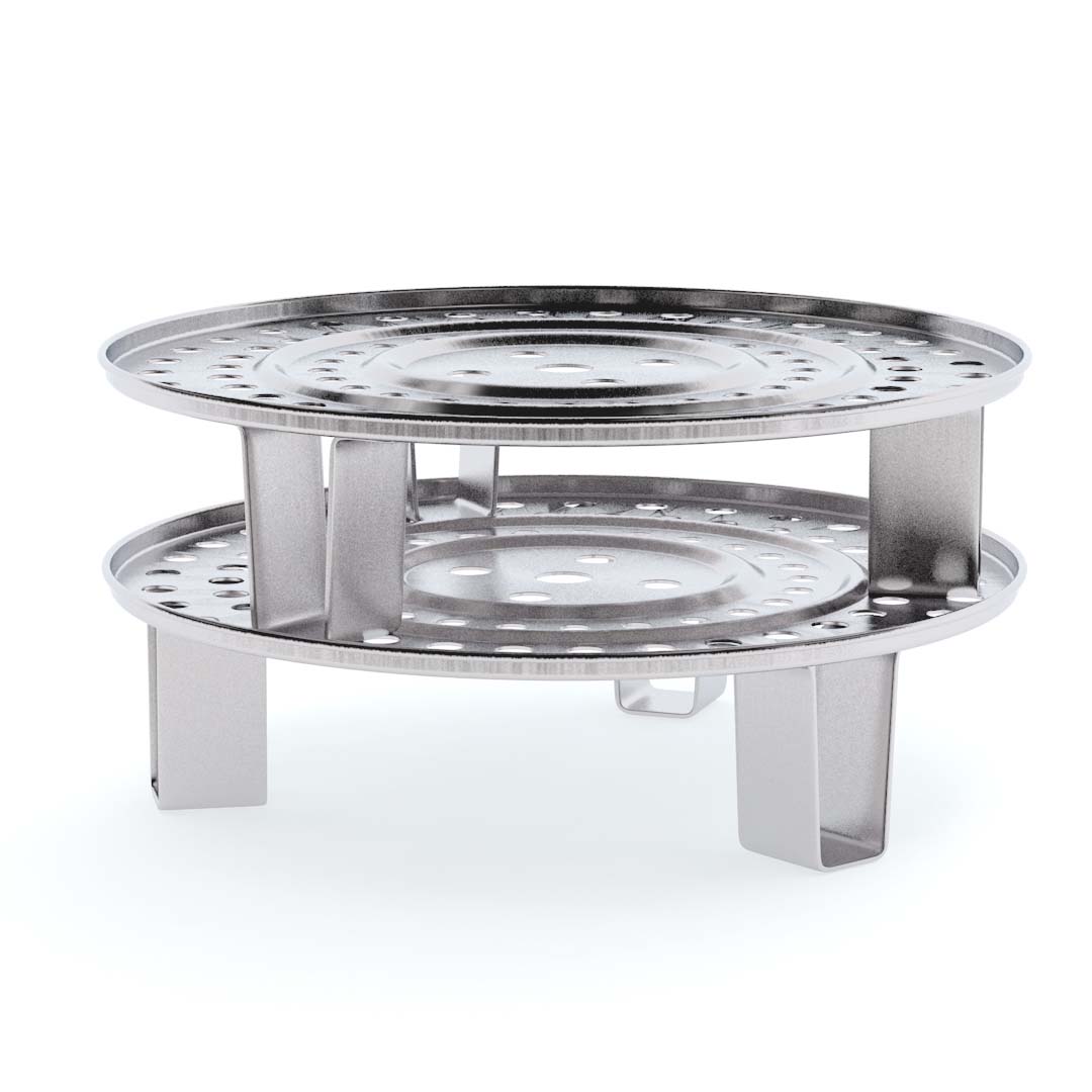 SOGA 2X 39cm Stainless Steel Steamer Insert Stock Pot Steaming Rack Stockpot Tray - Cafe Supply