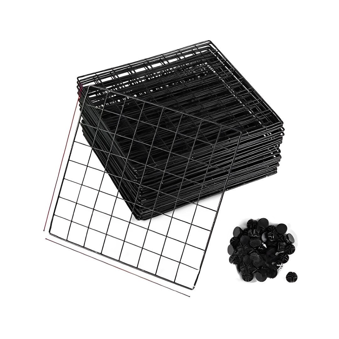 SOGA 2X Black Portable 6-Cube Storage Organiser Foldable DIY Modular Grid Space Saving Shelf - Cafe Supply