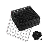 SOGA 2X Black Portable 6-Cube Storage Organiser Foldable DIY Modular Grid Space Saving Shelf - Cafe Supply