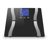 SOGA 2X Glass LCD Digital Body Fat Scale Bathroom Electronic Gym Water Weighing Scales Black/Blue - Cafe Supply