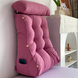 SOGA 2X 60cm Magenta Triangular Wedge Lumbar Pillow Headboard Backrest Sofa Bed Cushion Home Decor - Cafe Supply