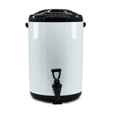 SOGA 2X 18L Stainless Steel Insulated Milk Tea Barrel Hot and Cold Beverage Dispenser Container with Faucet White - Cafe Supply