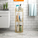 SOGA 3 Tier Bathroom Freestanding Storage Shelf Multifunctional Display Rack Organiser with Basket - Cafe Supply