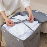 SOGA 2X Grey Large Collapsible Laundry Hamper Storage Box Foldable Canvas Basket Home Organiser Decor - Cafe Supply