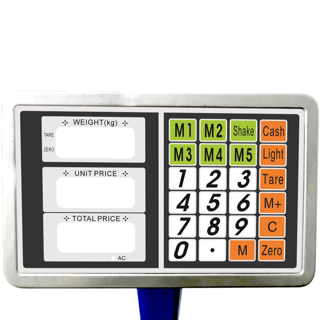 SOGA 2X 150kg Electronic Digital Platform Scale Computing Shop Postal Weight Blue - Cafe Supply