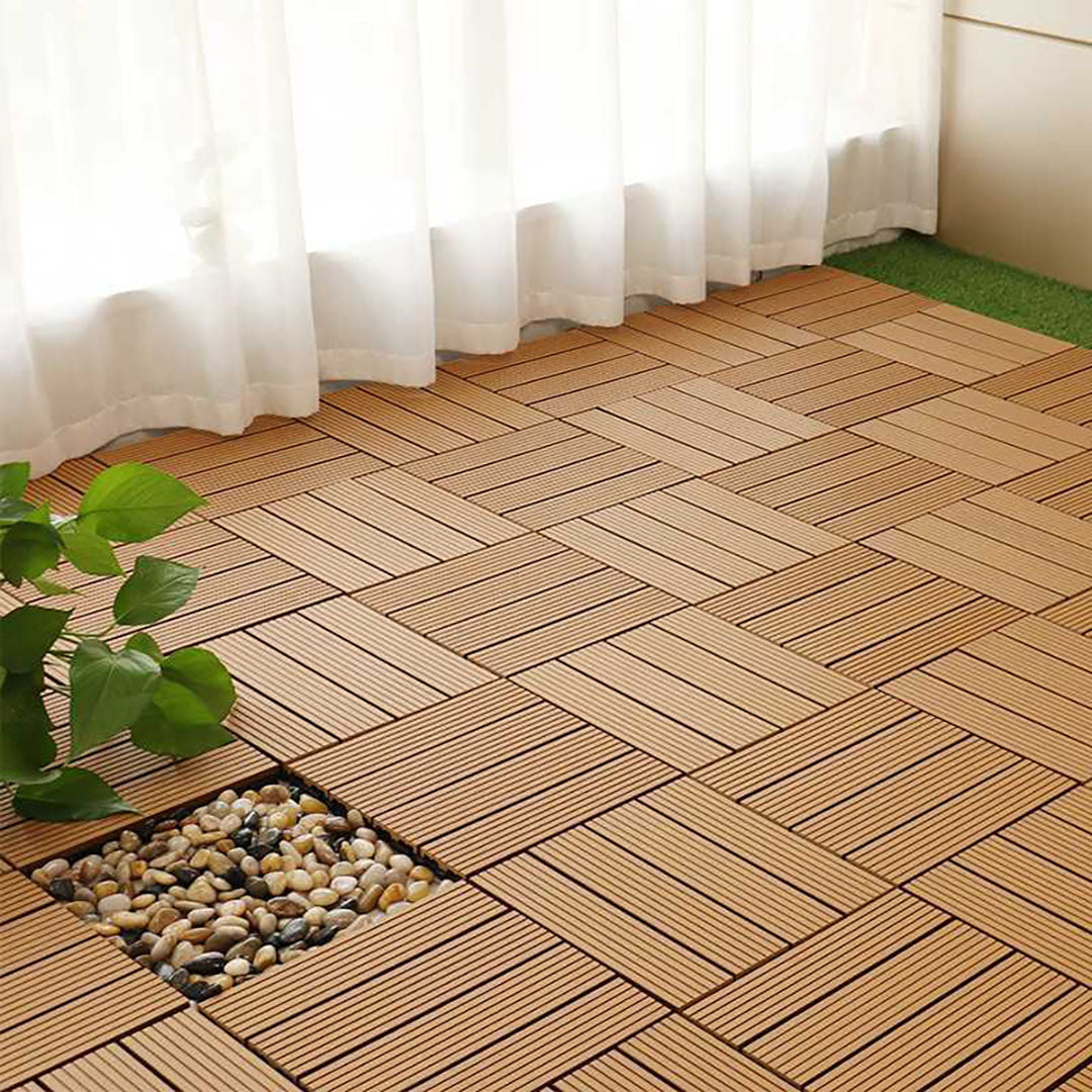 SOGA 2X 11 pcs Coffee DIY Wooden Composite Decking Tiles Garden Outdoor Backyard Flooring Home Decor - Cafe Supply