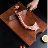 SOGA 2X 50cm Rectangular Wooden Ebony Butcher Block Non-slip Chopping Food Serving Tray Charcuterie Board - Cafe Supply