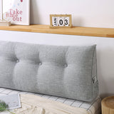 SOGA 2X 180cm Silver Triangular Wedge Bed Pillow Headboard Backrest Bedside Tatami Cushion Home Decor - Cafe Supply
