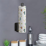 SOGA 2X Black Wall-Mounted Kitchen Roll Holder Organiser Space Saving Rack - Cafe Supply