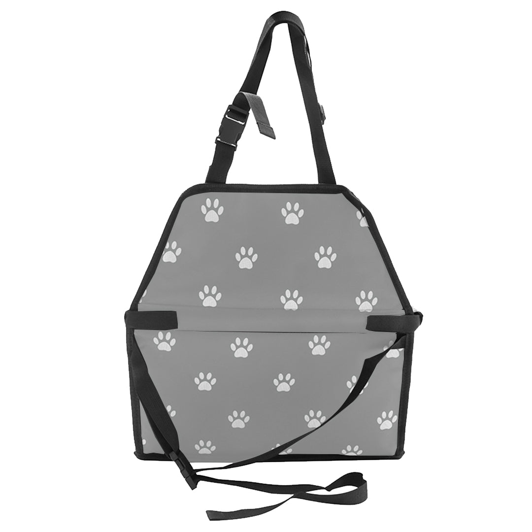 SOGA 2X Waterproof Pet Booster Car Seat Breathable Mesh Safety Travel Portable Dog Carrier Bag Grey - Cafe Supply