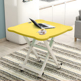 SOGA Yellow Minimalist Cat Ear Folding Table Indoor Outdoor Portable Stall Desk Home Decor - Cafe Supply