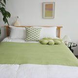 SOGA 2X Green Acrylic Knitted Throw Blanket Solid Fringed Warm Cozy Woven Cover Couch Bed Sofa Home Decor - Cafe Supply