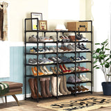 SOGA 2X 19-Shelf Tier Shoe Storage Shelf Space-Saving Caddy Rack Organiser with Handle - Cafe Supply