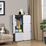 SOGA 3 Tier 6-Cube Portable Wardrobe Divide-Grid Modular Storage Organiser Foldable Closet - Cafe Supply