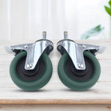 SOGA 2X 4" Heavy Duty Polyurethane Swivel Castor Brake Wheels