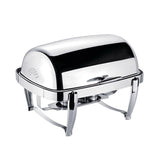 SOGA 2X 6.5L Stainless Steel Double Soup Tureen Bowl Station Roll Top Buffet Chafing Dish Catering Chafer Food Warmer Server - Cafe Supply
