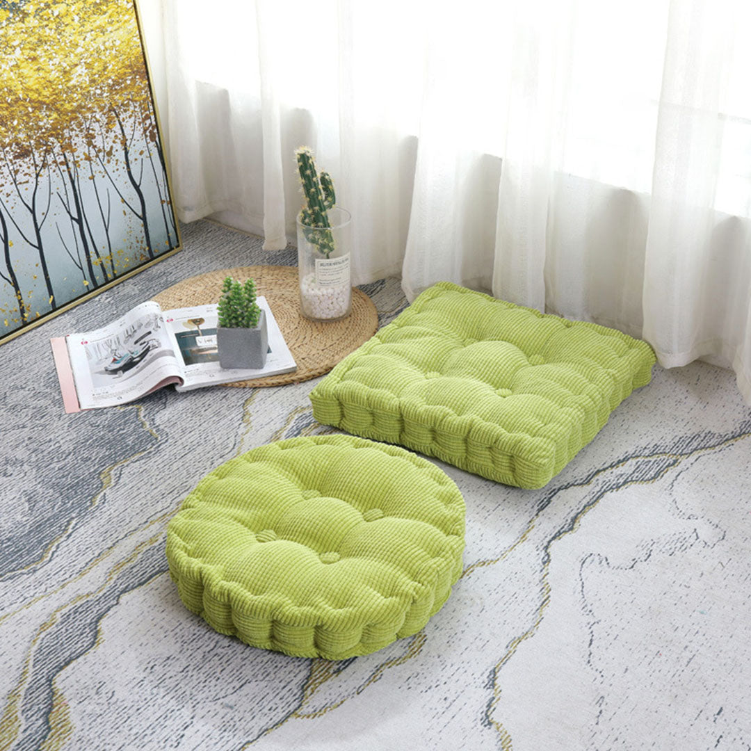 SOGA 2X Green Square Cushion Soft Leaning Plush Backrest Throw Seat Pillow Home Office Sofa Decor - Cafe Supply