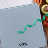 SOGA 180kg Digital Fitness Weight Bathroom Gym Body Glass LCD Electronic Scales White - Cafe Supply