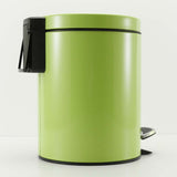 SOGA Foot Pedal Stainless Steel Rubbish Recycling Garbage Waste Trash Bin Round 12L Green - Cafe Supply