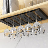 SOGA 2X 54cm Wine Glass Holder Hanging Stemware Storage Organiser Kitchen Bar Restaurant Decoration - Cafe Supply
