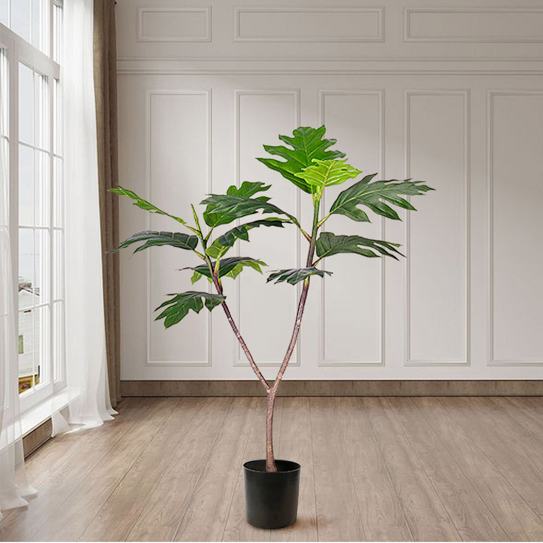 SOGA 4X 90cm Artificial Natural Green Split-Leaf Philodendron Tree Fake Tropical Indoor Plant Home Office Decor - Cafe Supply
