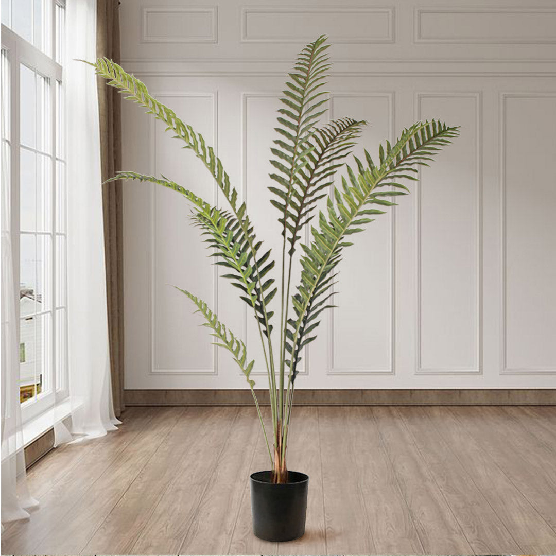 SOGA 2X 210cm Artificial Green Rogue Hares Foot Fern Tree Fake Tropical Indoor Plant Home Office Decor - Cafe Supply