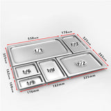 SOGA 2X Gastronorm GN Pan Lid Full Size 1/1 Stainless Steel Tray Top Cover - Cafe Supply