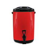 SOGA 2X 14L Stainless Steel Insulated Milk Tea Barrel Hot and Cold Beverage Dispenser Container with Faucet Red - Cafe Supply