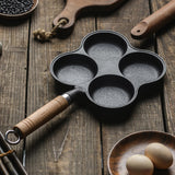 SOGA 2X 4 Mold Multi-Portion Cast Iron Breakfast Fried Egg Pancake Omelet Fry Pan - Cafe Supply