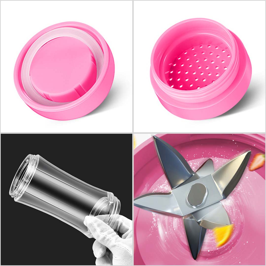 SOGA 380ml Portable Mini USB Rechargeable Handheld Fruit Mixer Juicer White - Cafe Supply