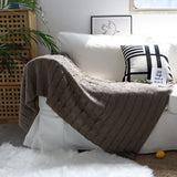 SOGA Coffee Textured Knitted Throw Blanket Warm Cozy Woven Cover Couch Bed Sofa Home Decor with Tassels - Cafe Supply